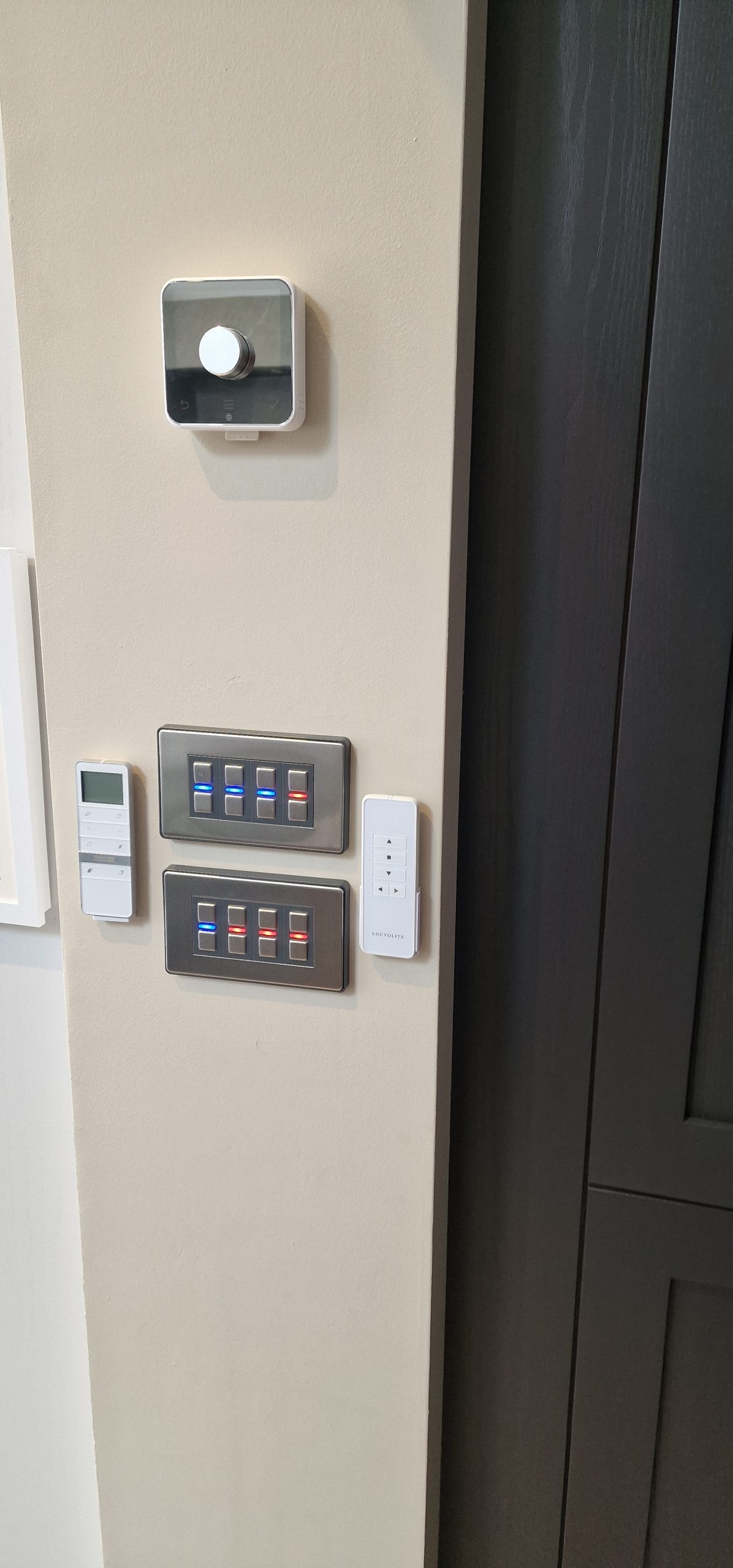 Smart home switches on wall